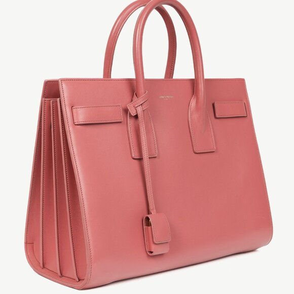 Saint Laurent Classic Small Sac de Jour Dark Rose Calfskin Tote - Picture 2 of 12